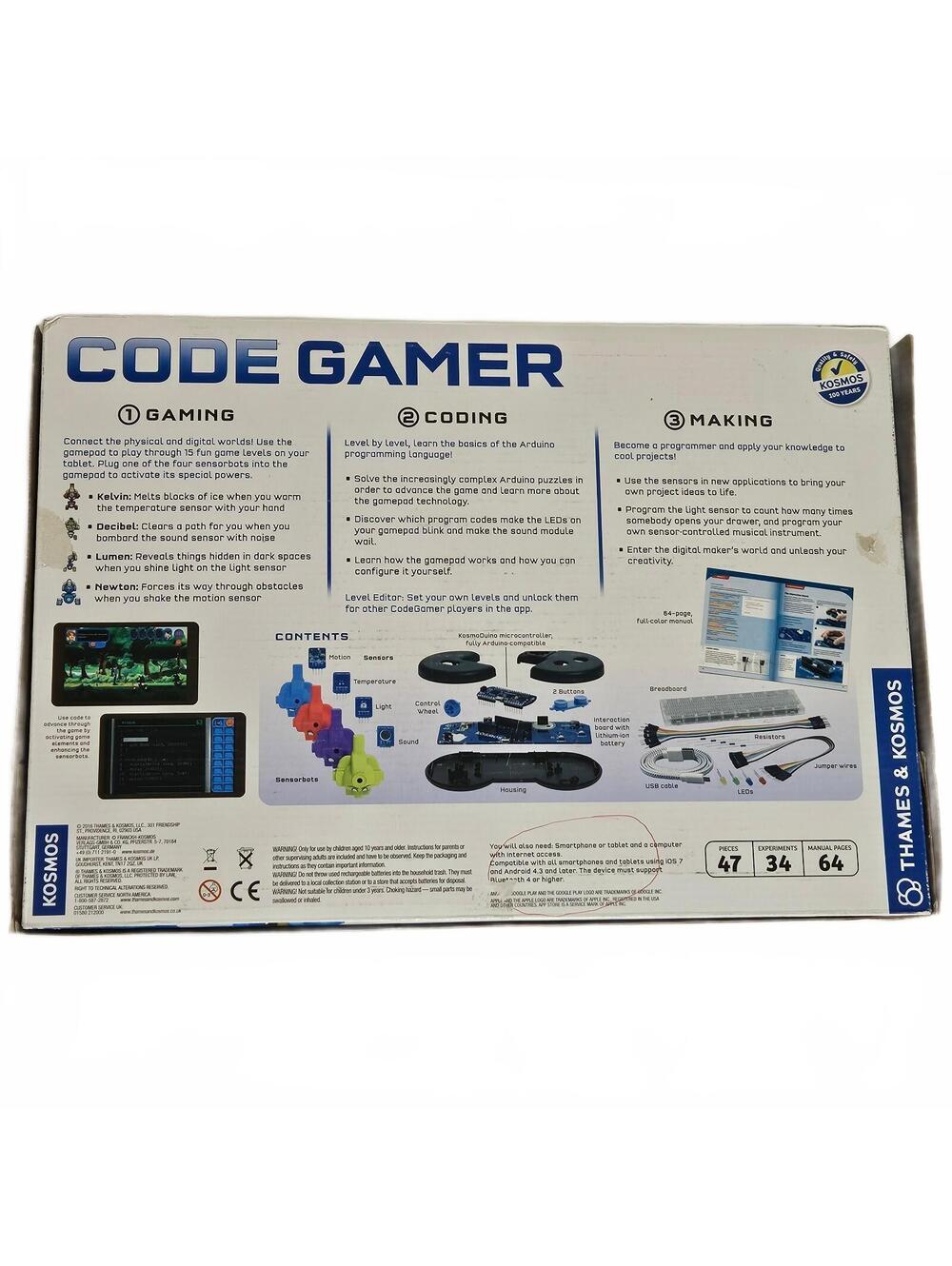 Thames Kosmos Code Gamer Arduino Coding Kit 90% Complete STEM Educational Math - Picture 2 of 9